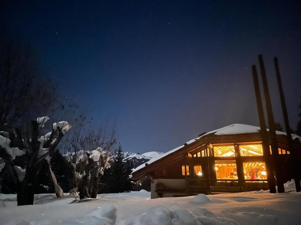 Chalet Javen - 520M2 Avec Piscine Chauffee Et Home Cinema Megève Buitenkant foto